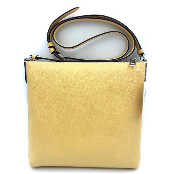 Coach Rowan File Bag Crossbody Purse Retro Yellow Leather C1556 - Picture 2 of 8